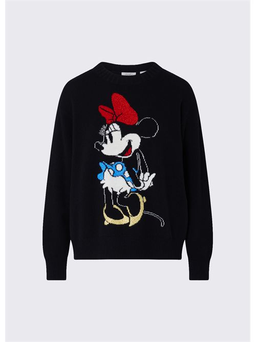 Maglia jacquard in lana Mrs Mouse LIU JO | WF6455MS009/L9455
